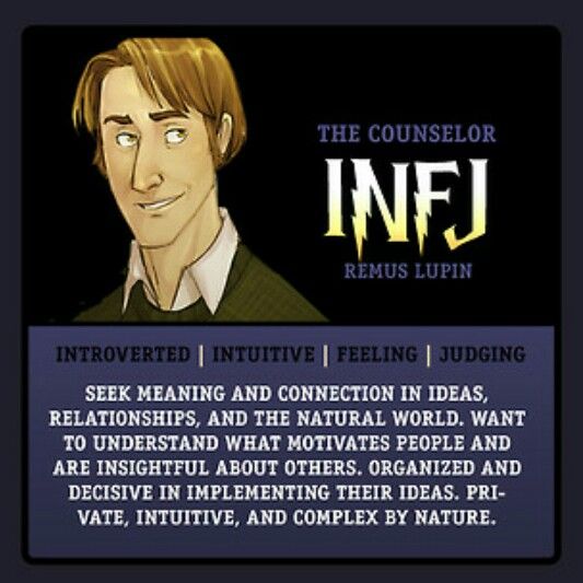 Remus Lupin, a professor in the Harry Potter books, is usually considered to be a quintessential INFJ
